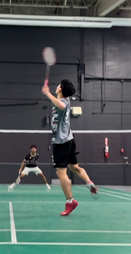 Badminton player training at Vision Badminton in Toronto